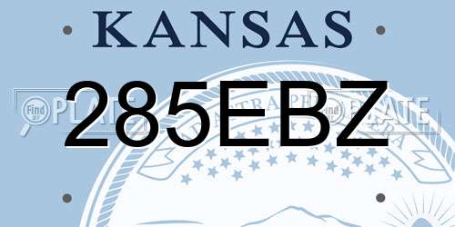 285EBZ Kansas License Plate