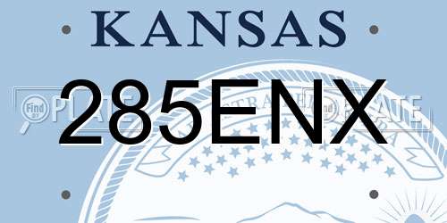 285ENX Kansas License Plate