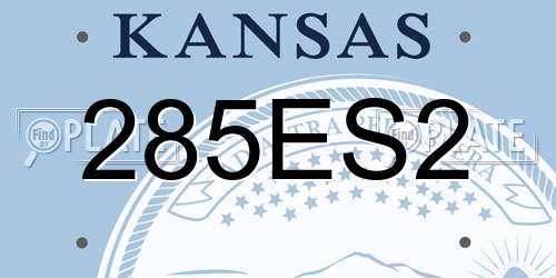 285ES2 Kansas License Plate