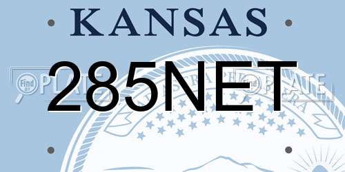 285NET Kansas License Plate