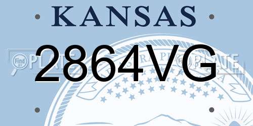2864VG Kansas License Plate