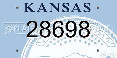 28698 Kansas License Plate