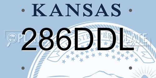 286DDL Kansas License Plate