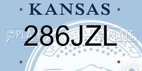 286JZL Kansas License Plate