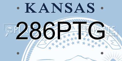 286PTG Kansas License Plate