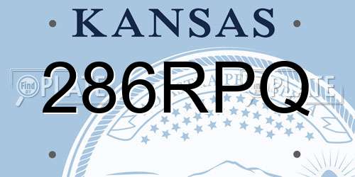 286RPQ Kansas License Plate