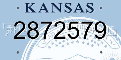 2872579 Kansas License Plate