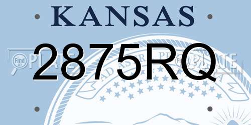 2875RQ Kansas License Plate