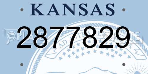 2877829 Kansas License Plate