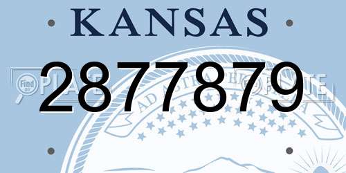 2877879 Kansas License Plate