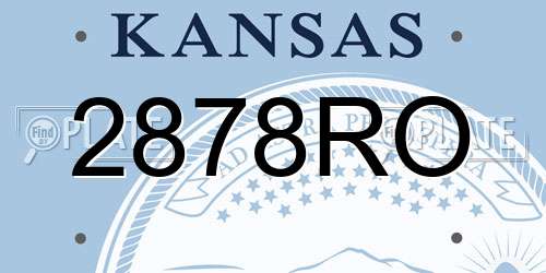 2878RO Kansas License Plate