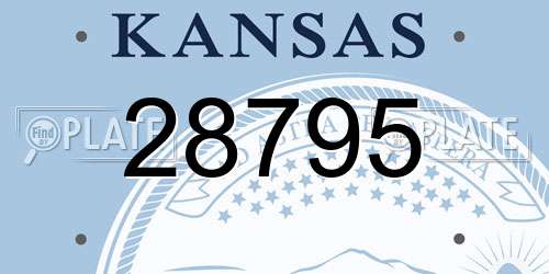 28795 Kansas License Plate