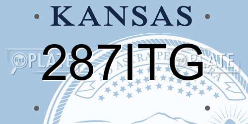 287ITG Kansas License Plate