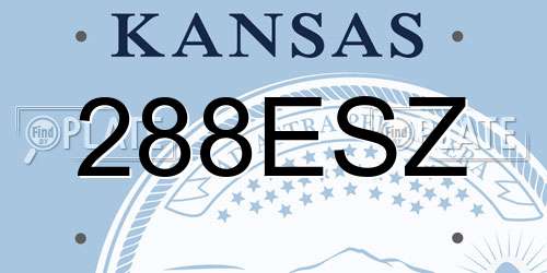 288ESZ Kansas License Plate