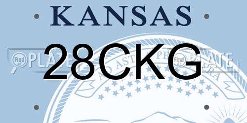 28CKG Kansas License Plate
