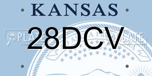 28DCV Kansas License Plate