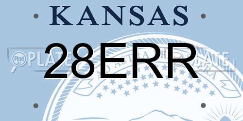 28ERR Kansas License Plate