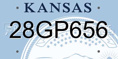 28GP656 Kansas License Plate