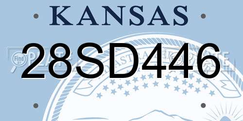 28SD446 Kansas License Plate