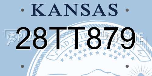 28TT879 Kansas License Plate