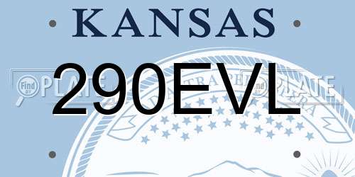 290EVL Kansas License Plate