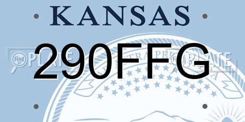 290FFG Kansas License Plate