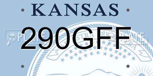 290GFF Kansas License Plate