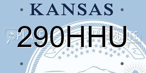 290HHU Kansas License Plate