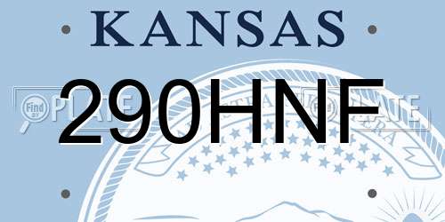 290HNF Kansas License Plate