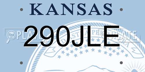 290JLE Kansas License Plate
