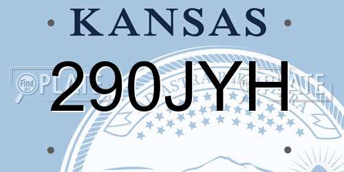 290JYH Kansas License Plate