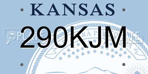 290KJM Kansas License Plate