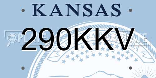 290KKV Kansas License Plate