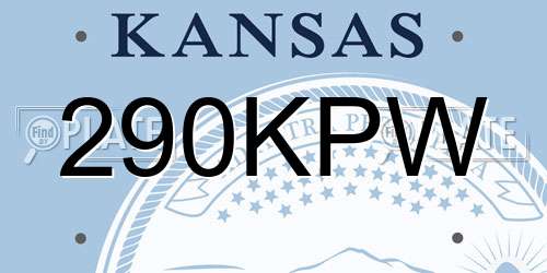 290KPW Kansas License Plate