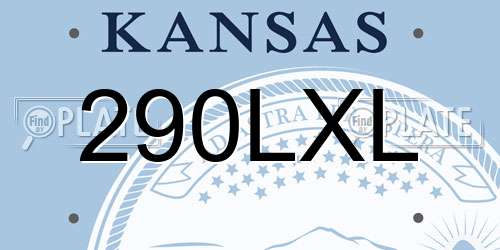 290LXL Kansas License Plate