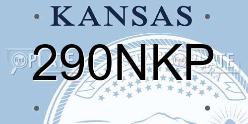 290NKP Kansas License Plate