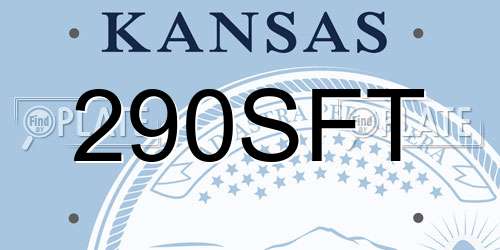 290SFT Kansas License Plate