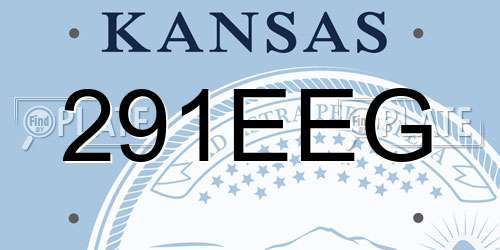 291EEG Kansas License Plate