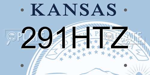 291HTZ Kansas License Plate