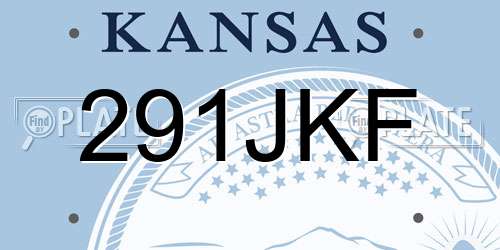 291JKF Kansas License Plate