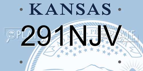 291NJV Kansas License Plate