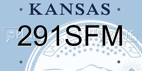 291SFM Kansas License Plate