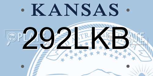 292LKB Kansas License Plate