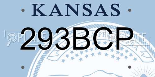293BCP Kansas License Plate