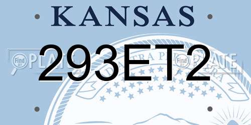 293ET2 Kansas License Plate