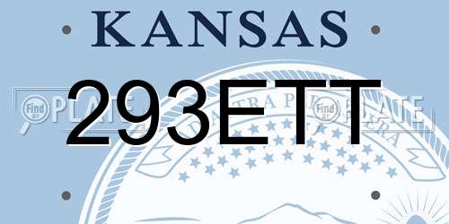 293ETT Kansas License Plate