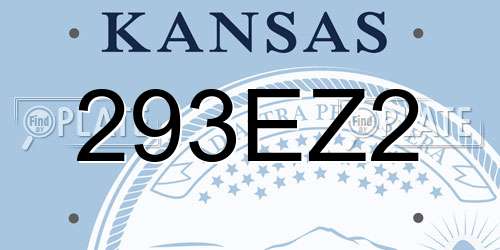 293EZ2 Kansas License Plate