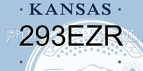 293EZR Kansas License Plate