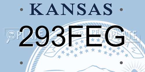 293FEG Kansas License Plate
