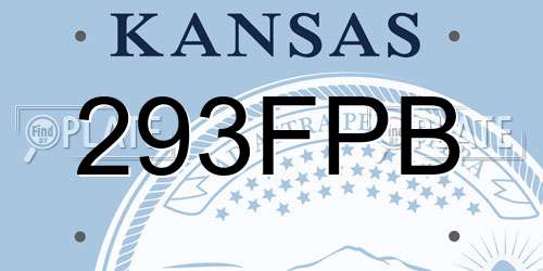 293FPB Kansas License Plate